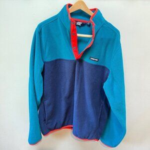 Land's End Oeko-Tex Standard 100 1/4‎ snap button fleece size Medium